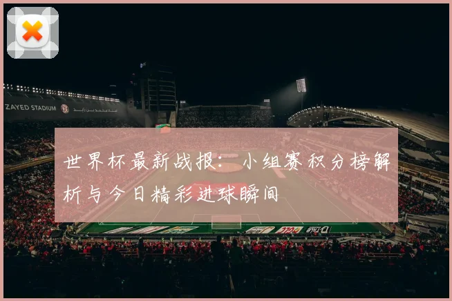世界杯最新战报：小组赛积分榜解析与今日精彩进球瞬间